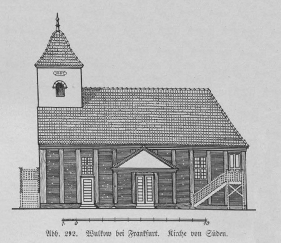 Wulkower Dorfkirche - Zeichnung aus dem Jahr 1909